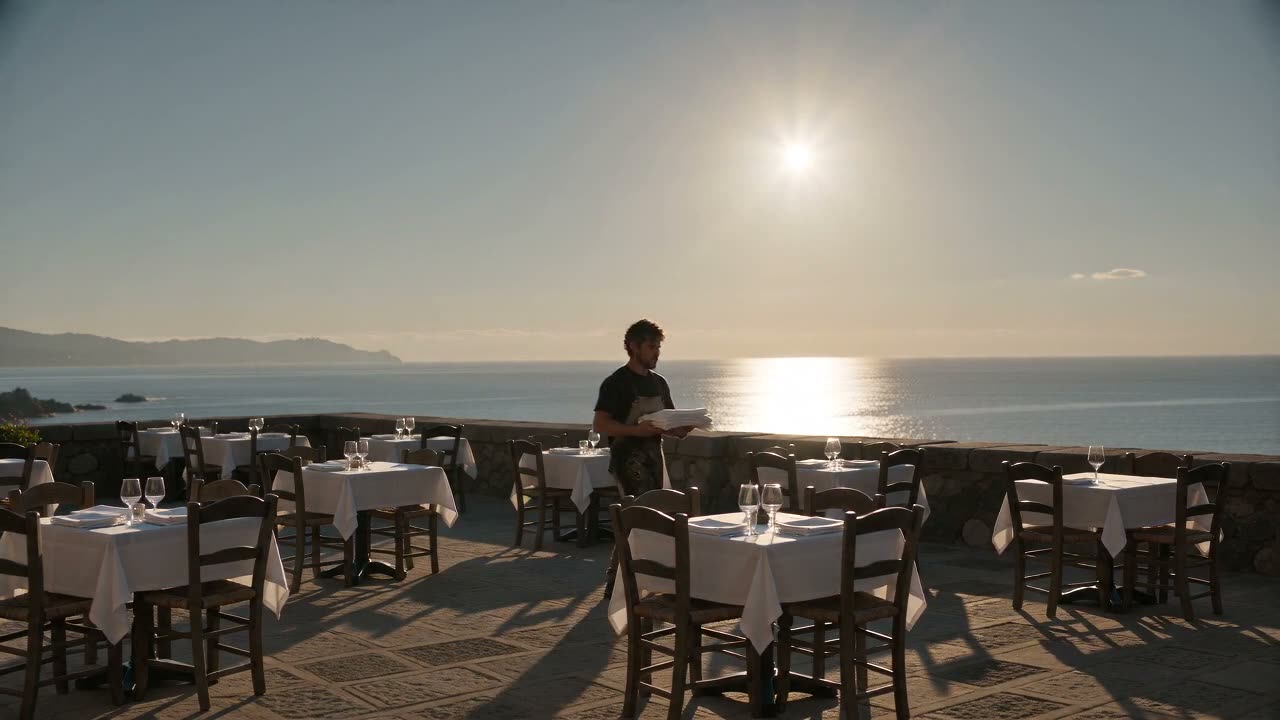 Terrasse en bord de Méditerranée
